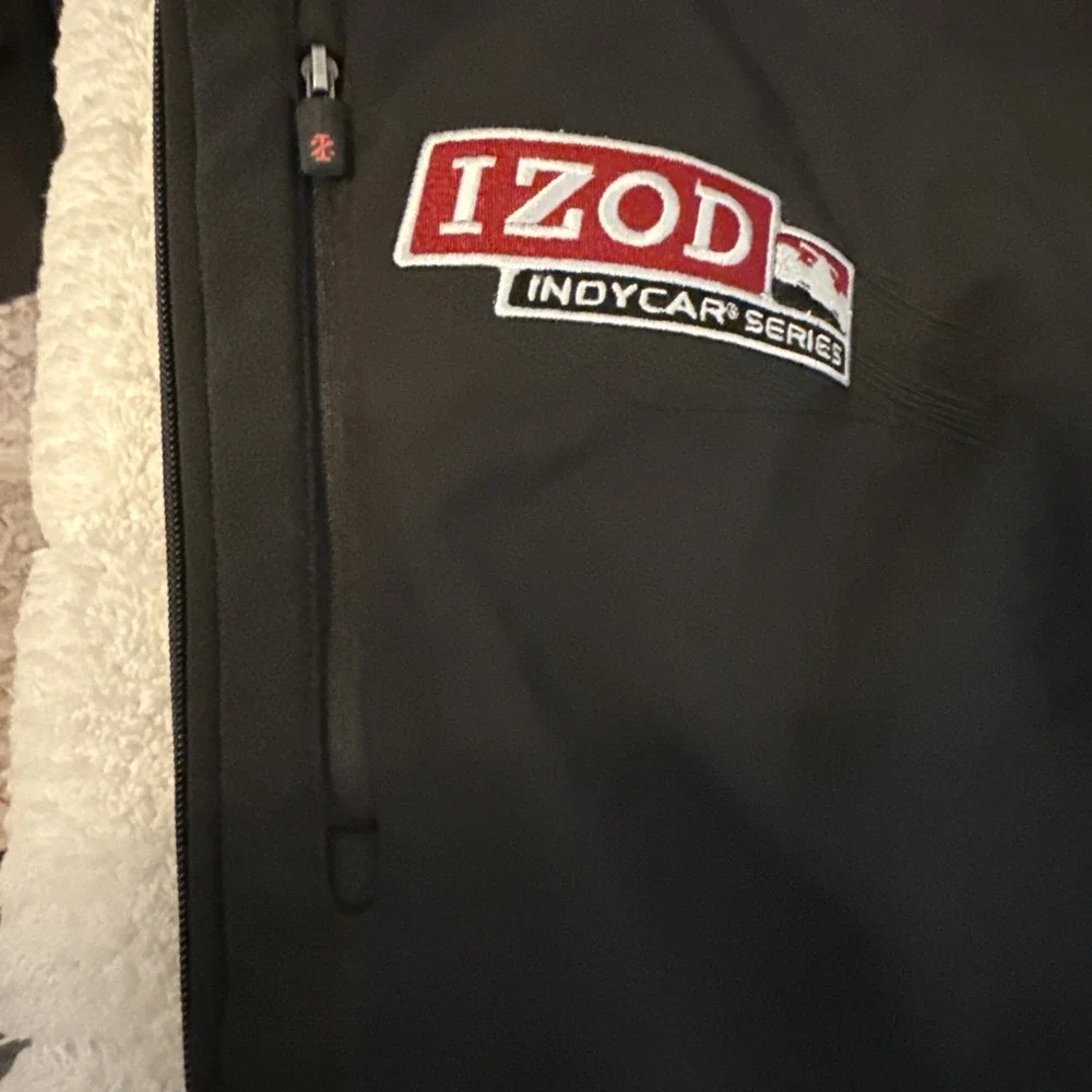 Izod Indycar Series Mens Full Zip Jacket L Racing Sports Pockets Utility